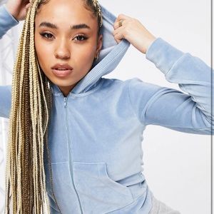 Velour hoodie and pants set